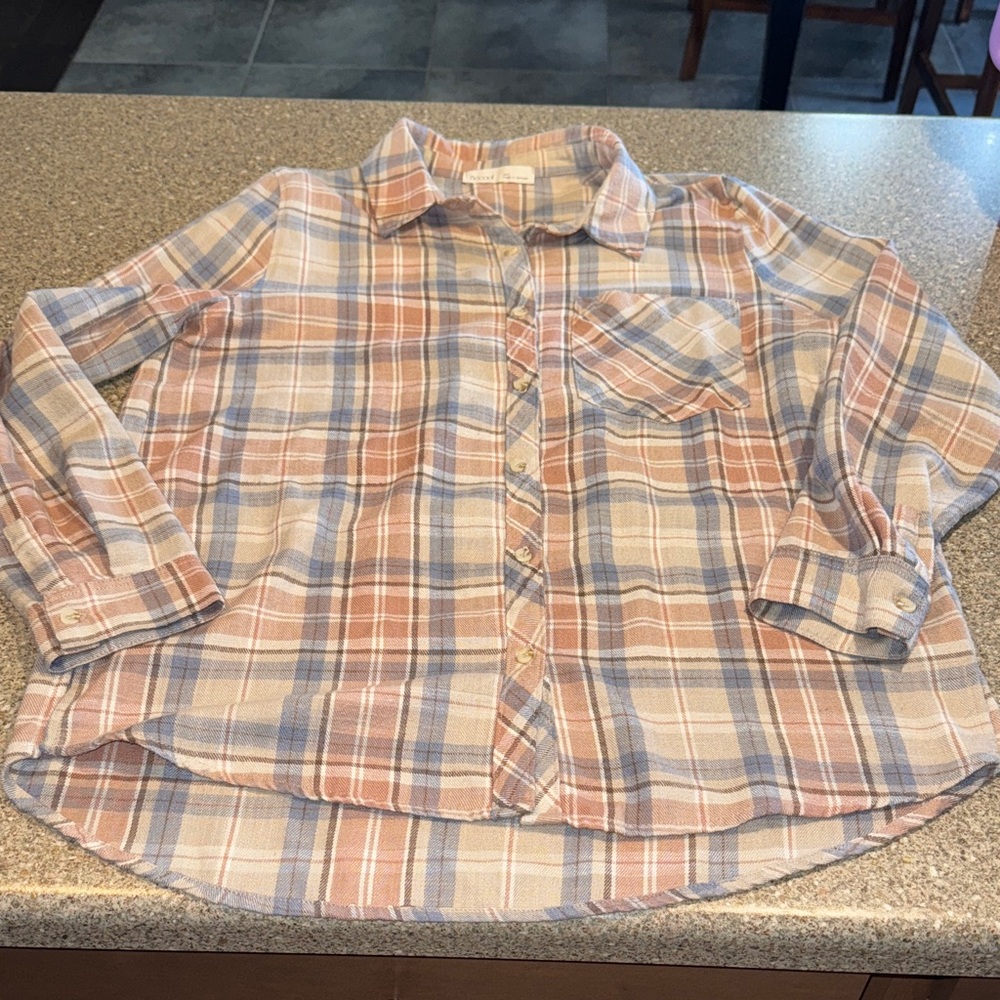 Bêcool plaid flannel shirt